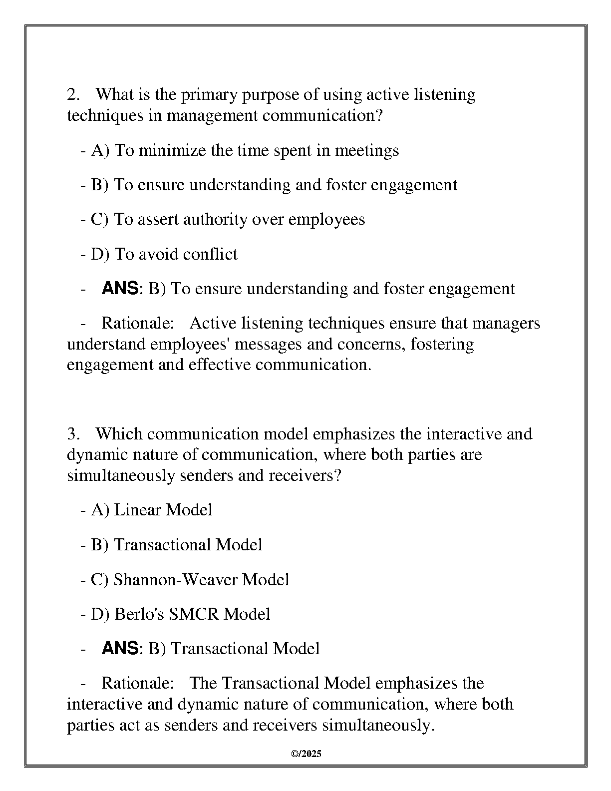 MGMT 5010 Management Communication Study Guide 2026/27 Q&A