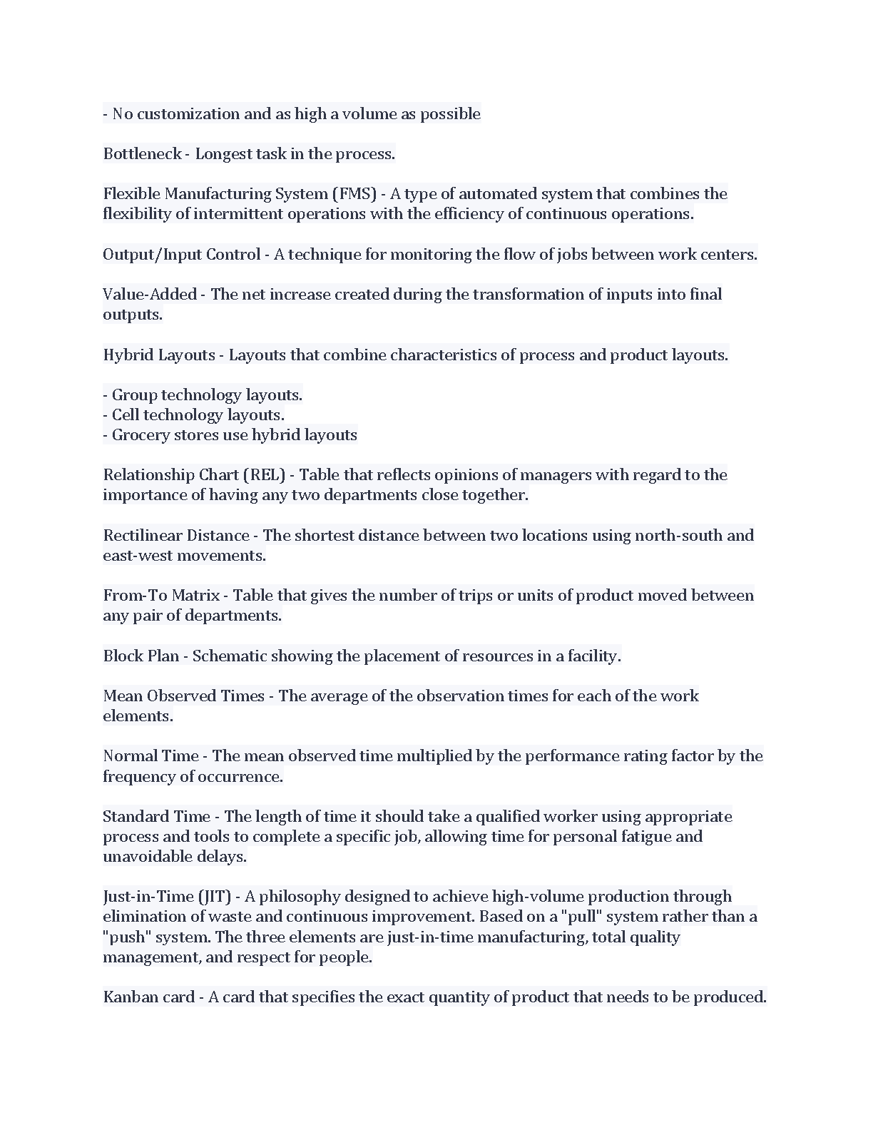 WGU C215 Study Guide | Operations Management Exam Prep
