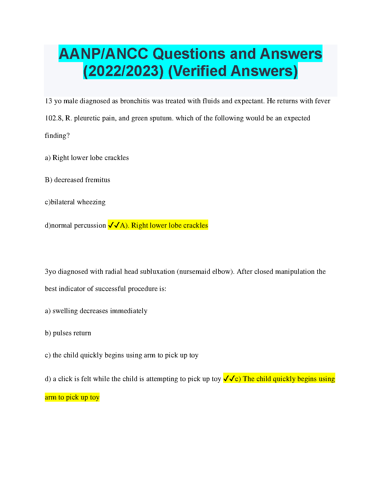 AANP ANCC NP Test Bank 2026/27 | FNP AGPCNP Prep