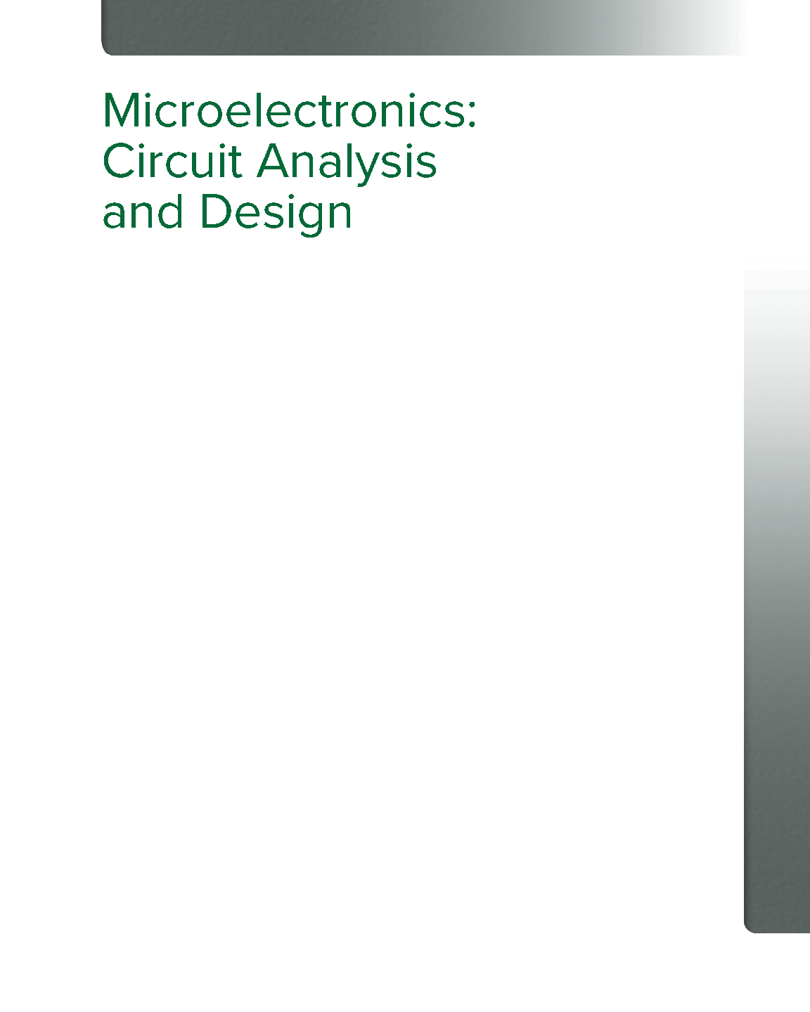 Microelectronics Test Bank Neamen Circuit Analysis Design