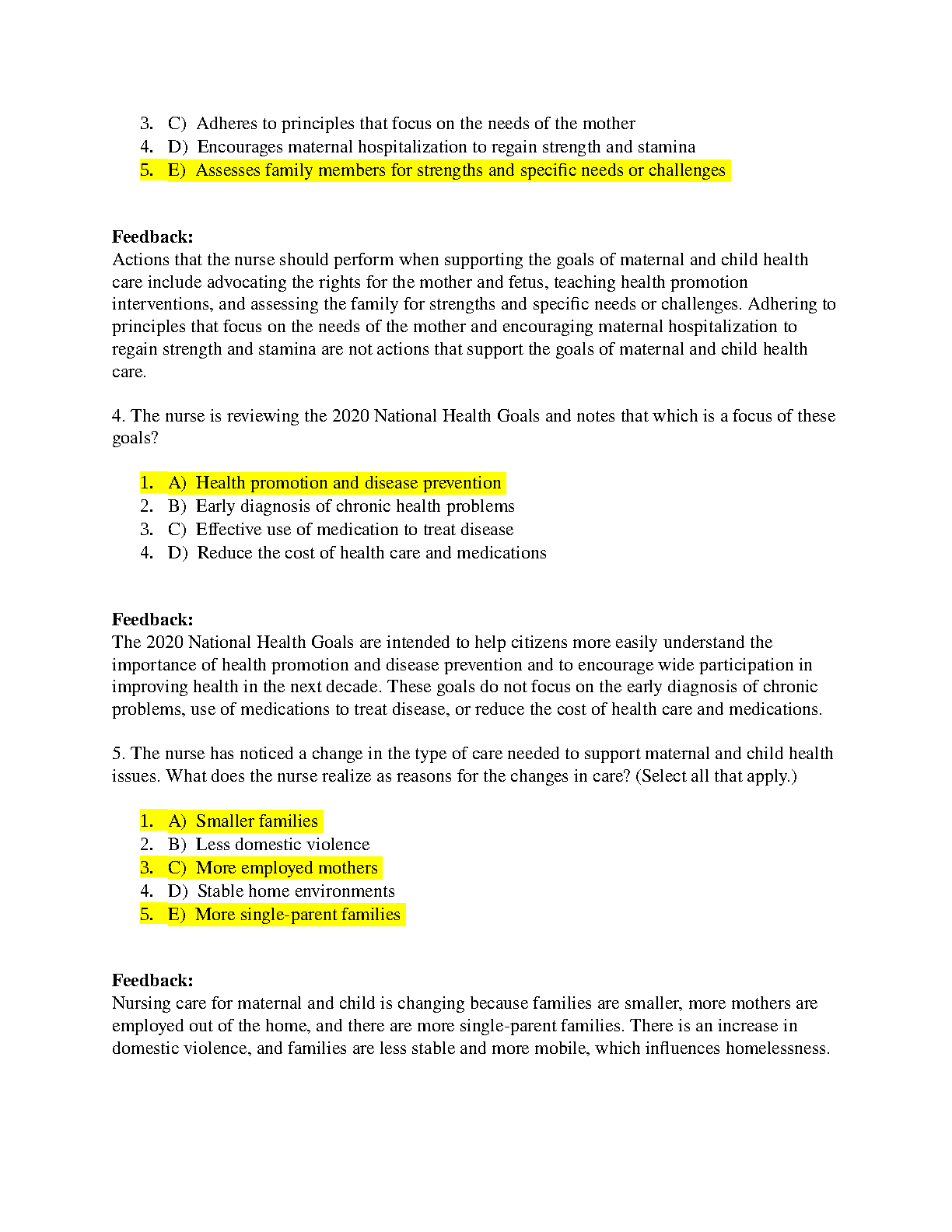 Maternal & Child Health Nursing Test Bank 8th Ed IMG-3