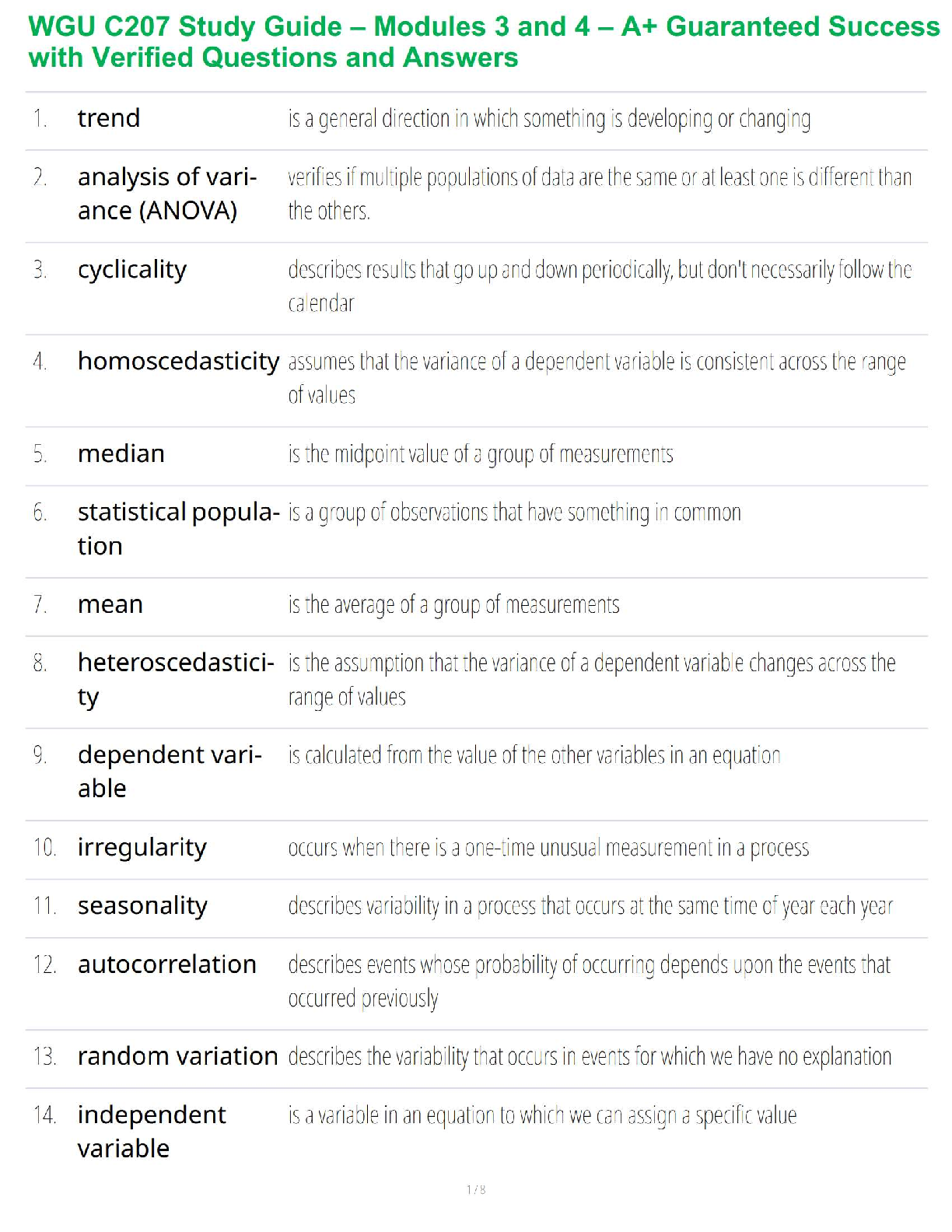 WGU C207 Modules 3 & 4 Study Guide Verified Q&A IMG-1