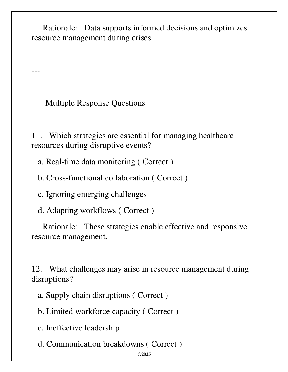 WGU NURS 6433 2025 Exam Review and Practice Questions