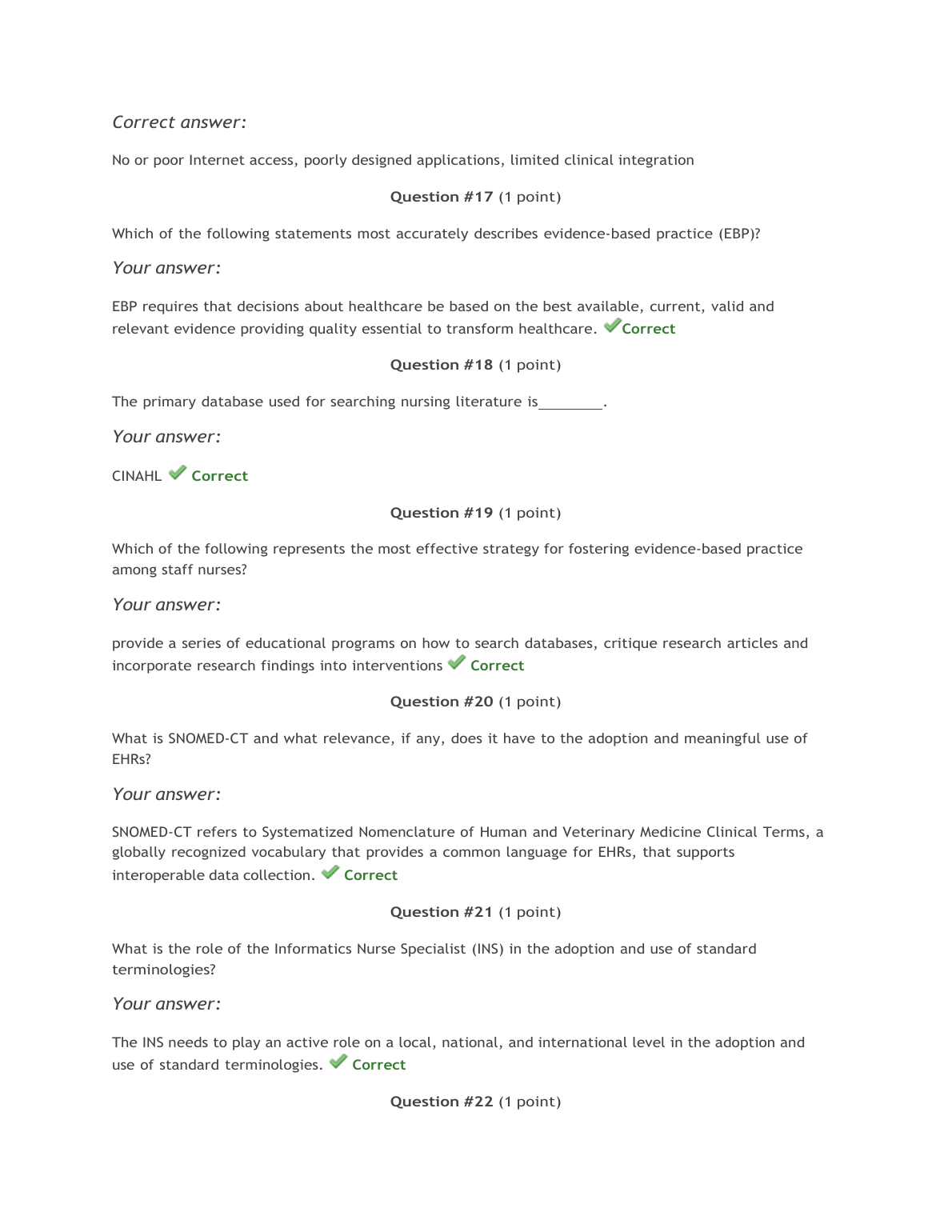 WGU C468 Nursing Informatics Knowledge Check 1 Guide IMG-1