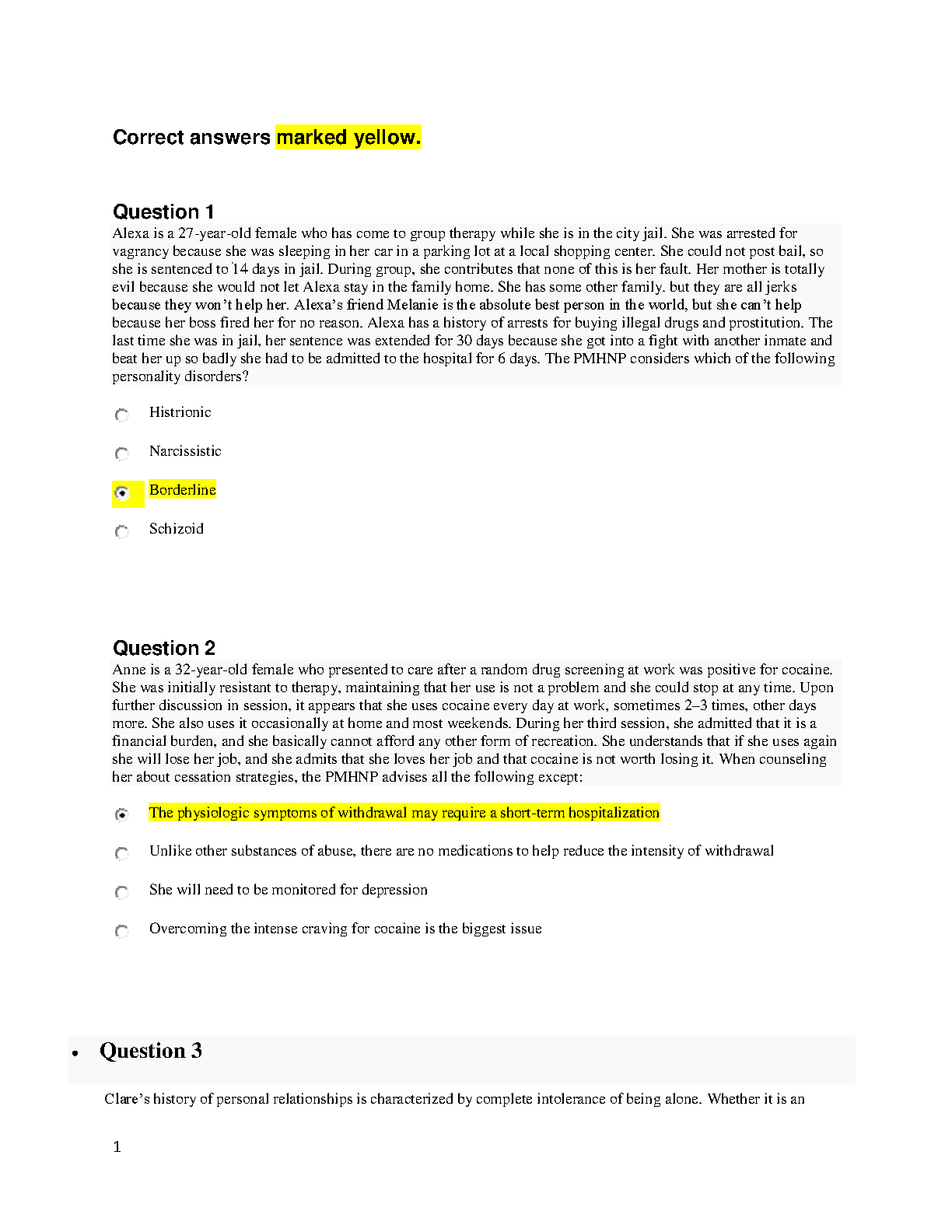 PMHNP Test Bank Varcarolis 9th Edition 2026/27 Study Guide IMG-1