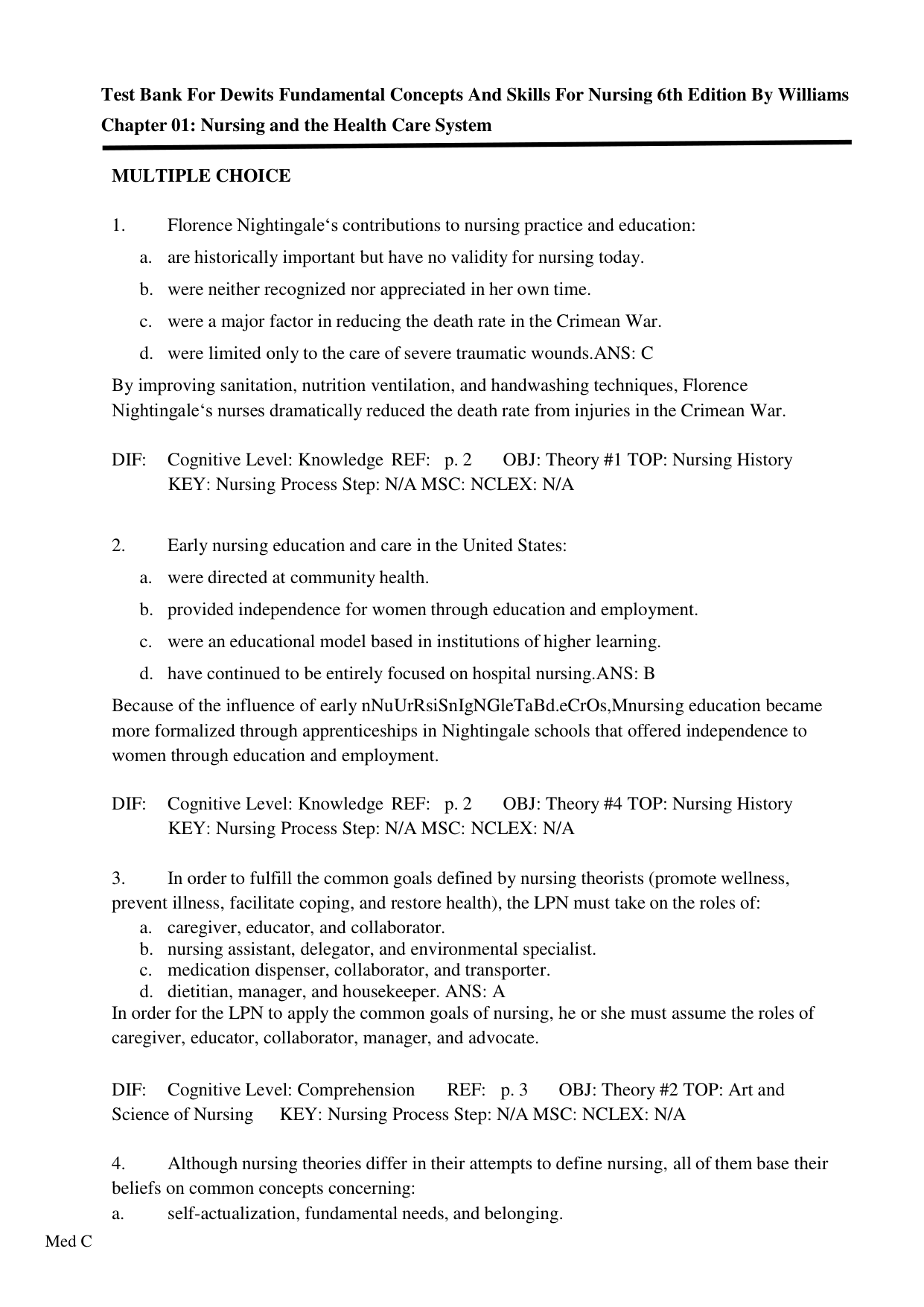 Dewits Fundamental Concepts And Skills For Nursing 6th Ed