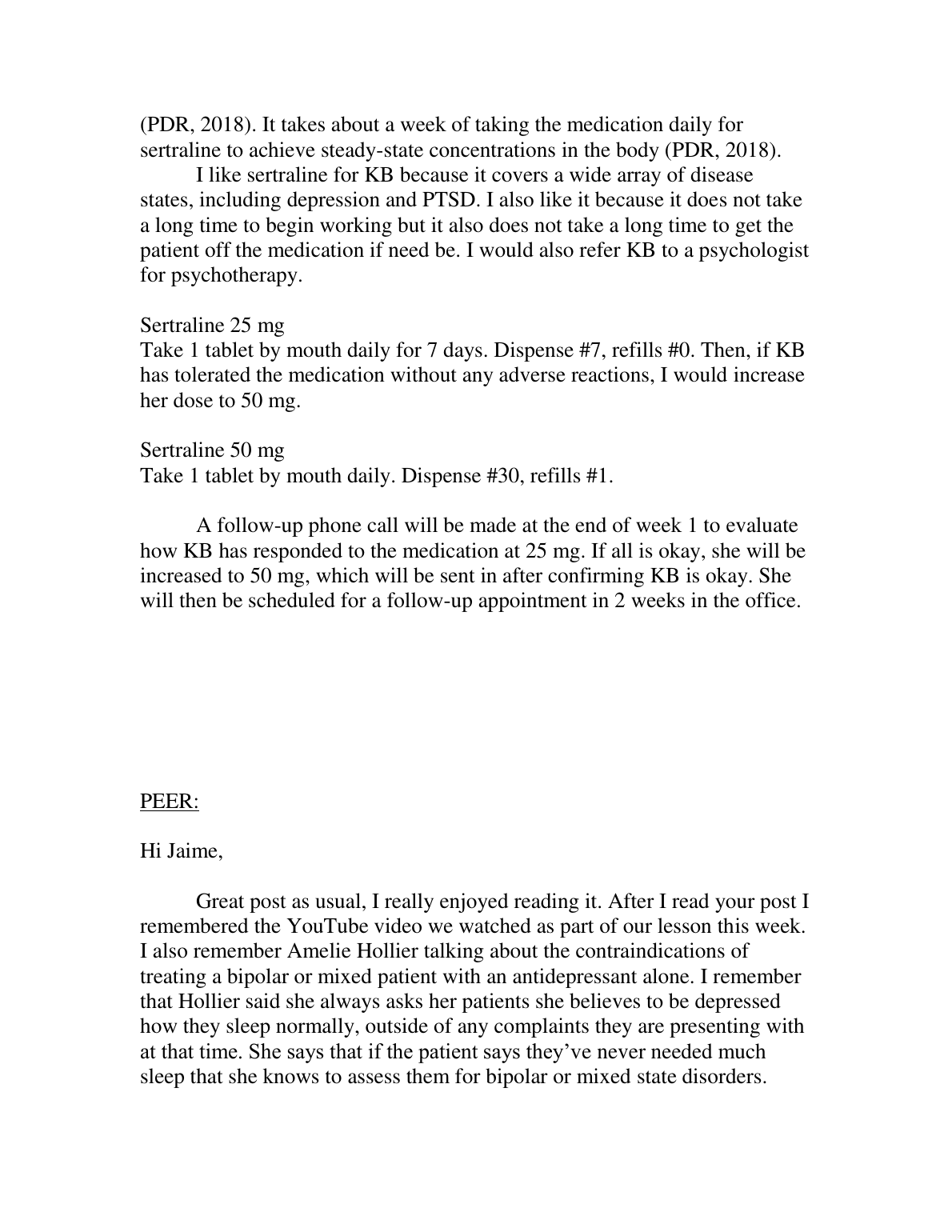 NR601 Week 3 TD2 Anxiety Depression Case Study Solutions
