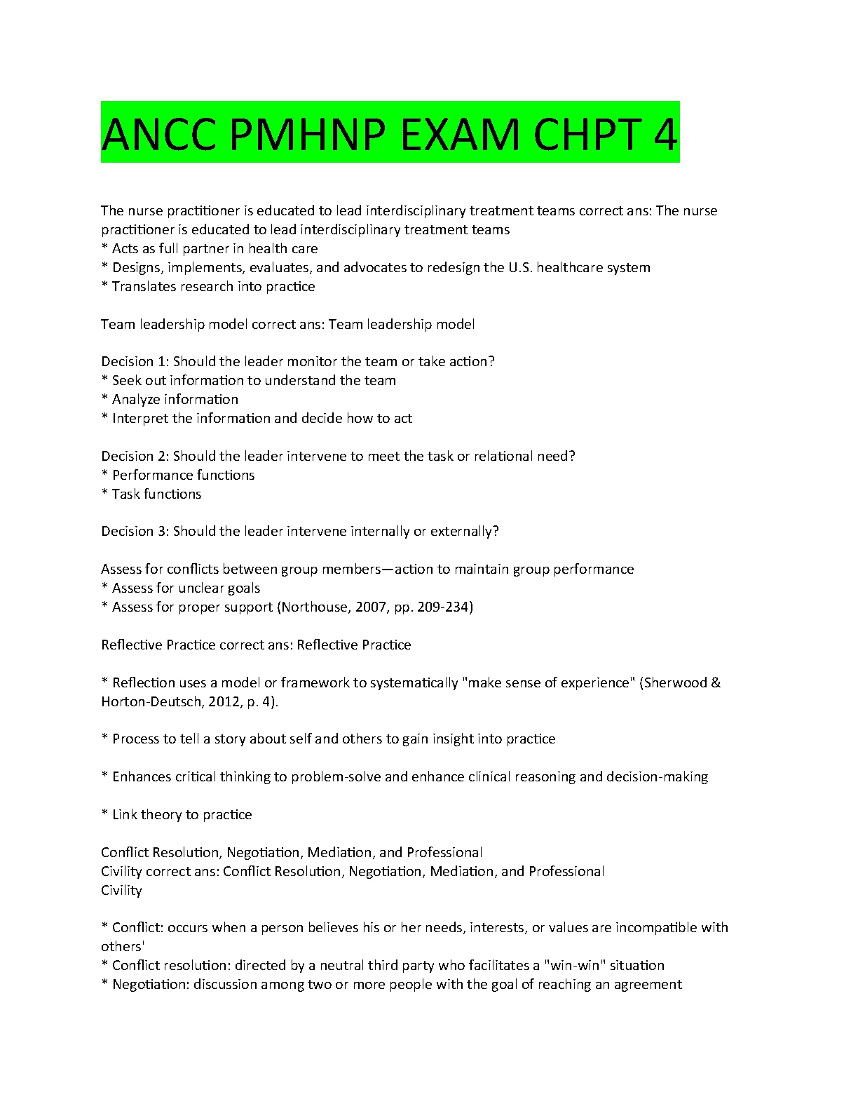 ANCC PMHNP Exam Chpt 4 Solutions 2026/2027 Complete Guide IMG-1