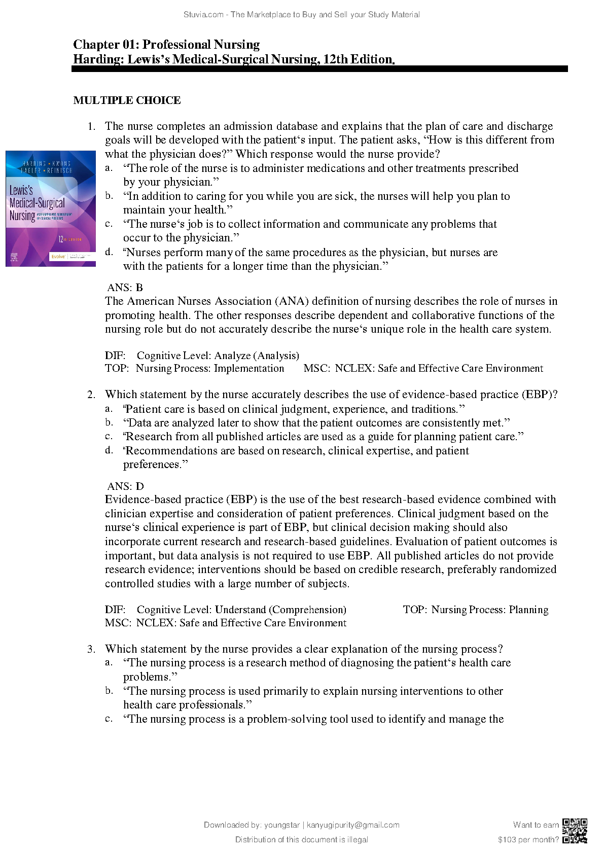 Lewis Med Surg Nursing 12e Test Bank 2026/27 IMG-1