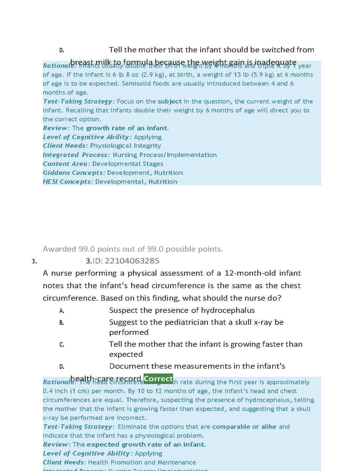 WGU C214 Module 1 Practice Questions and Pediatrics Review IMG-3