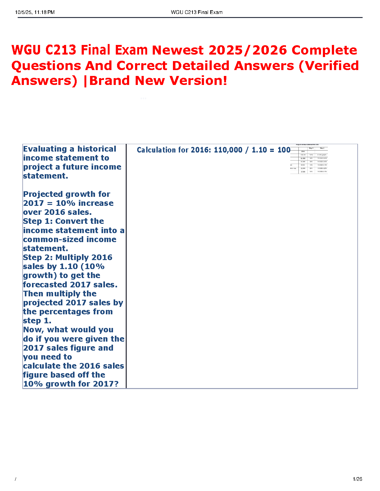 WGU C213 Accounting Final Exam Test Bank 2025 IMG-1