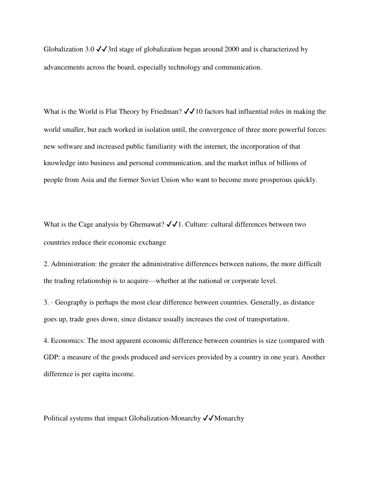 WGU Global Business FVC1 V2 D080 Modules 1-4 Study Guide