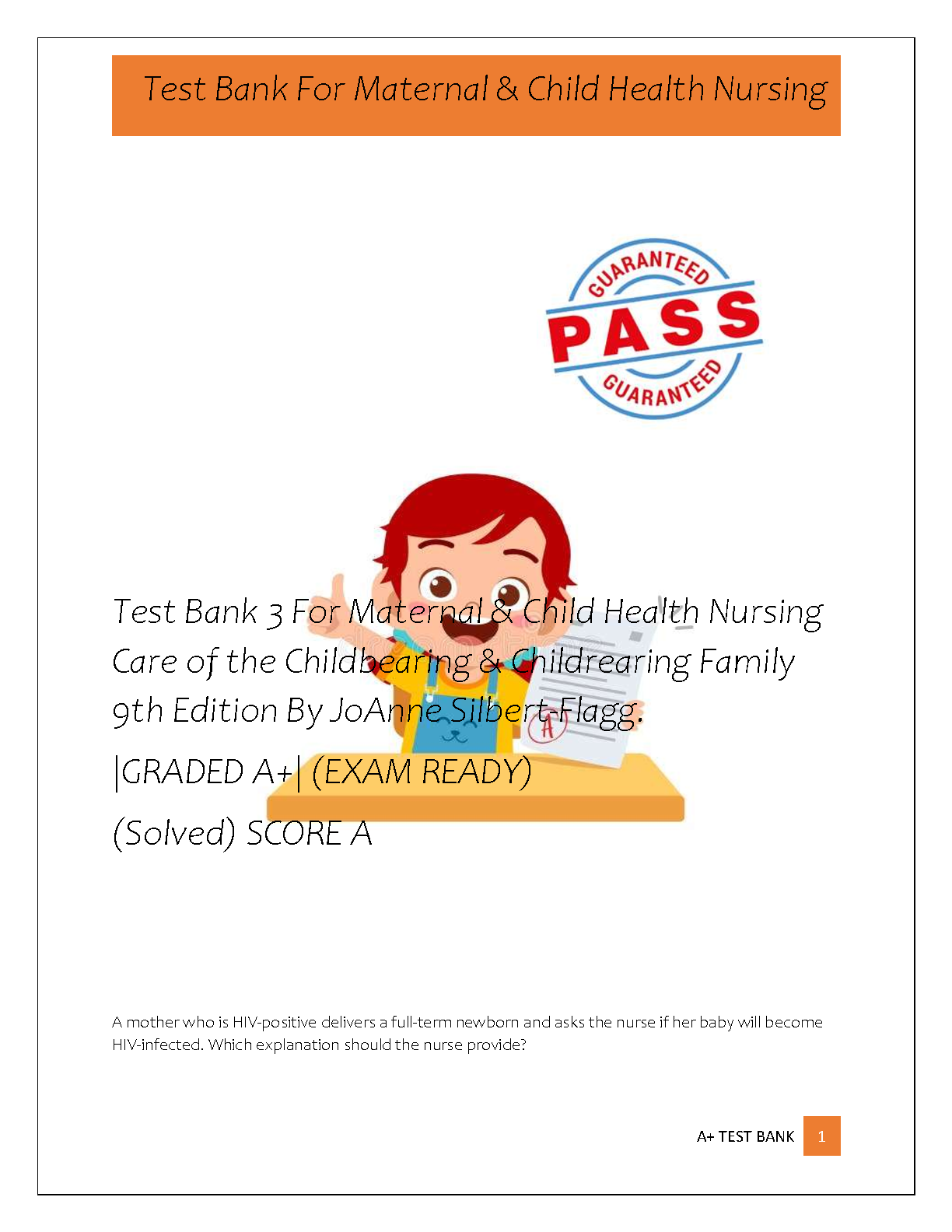 Silbert-Flagg Maternal Nursing Test Bank 2026/27