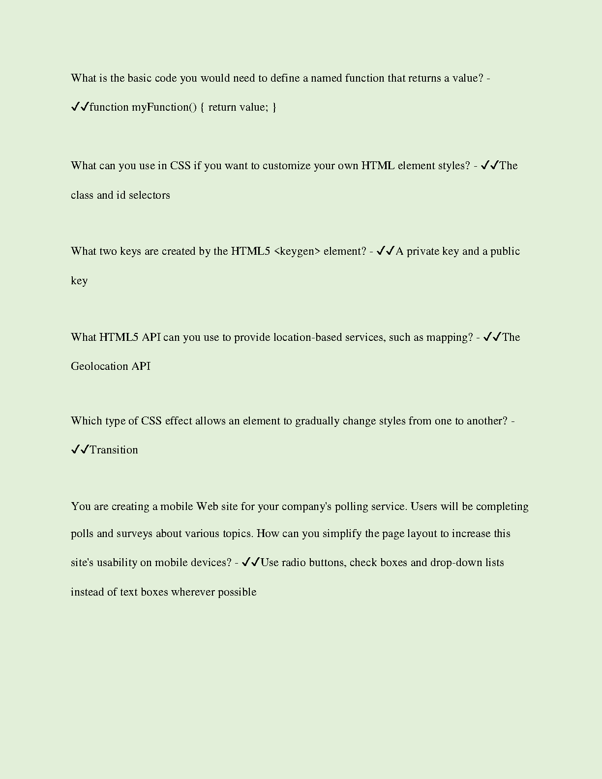 WGU C777 Web Dev Pre-Assessment Study Guide 2024/25