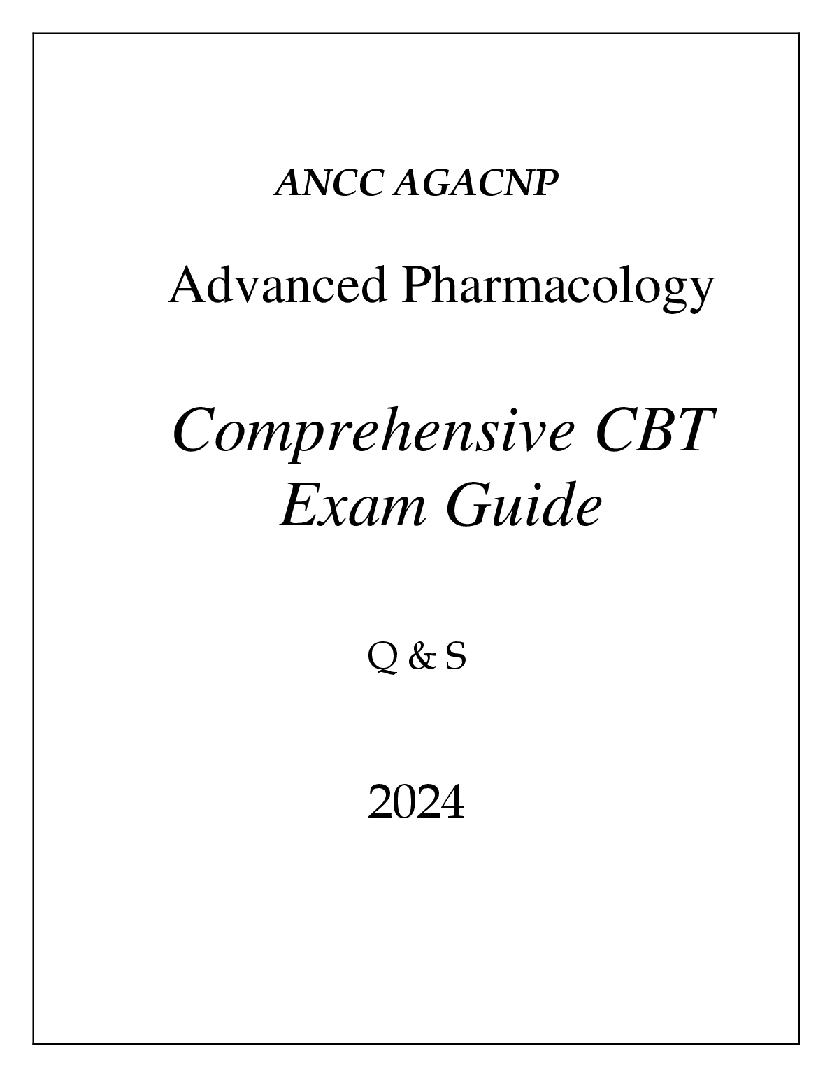 ANCC AGACNP Pharm Exam Guide 2026/27 Study Kit