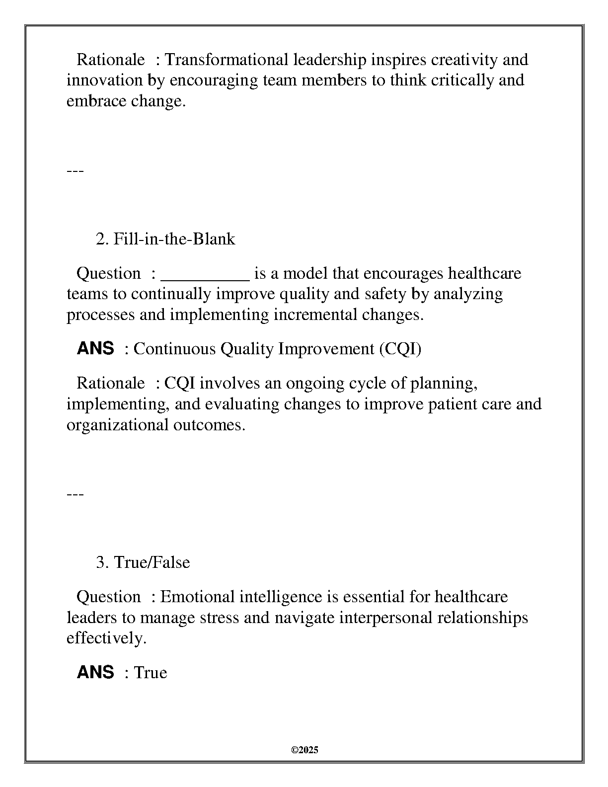 WGU NURS 5207 Leadership Mgmt OA Q&A 2025 Study Guide