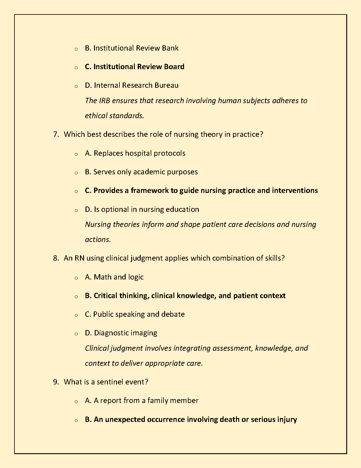 WGU C494 Advanced Standing RN License Exam Questions with Rationales 2025 IMG-3