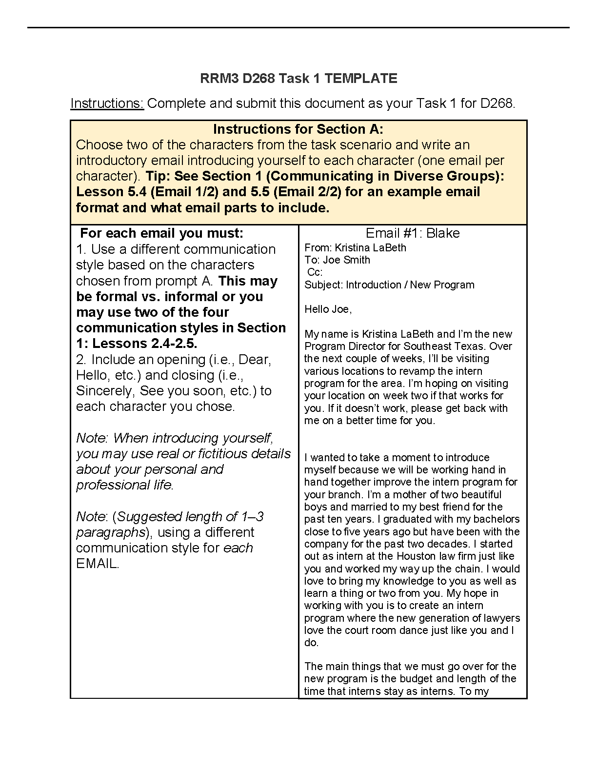 WGU D268 Task 1 Guide 2025-2026: Pass Communicating in Diverse Groups IMG-1