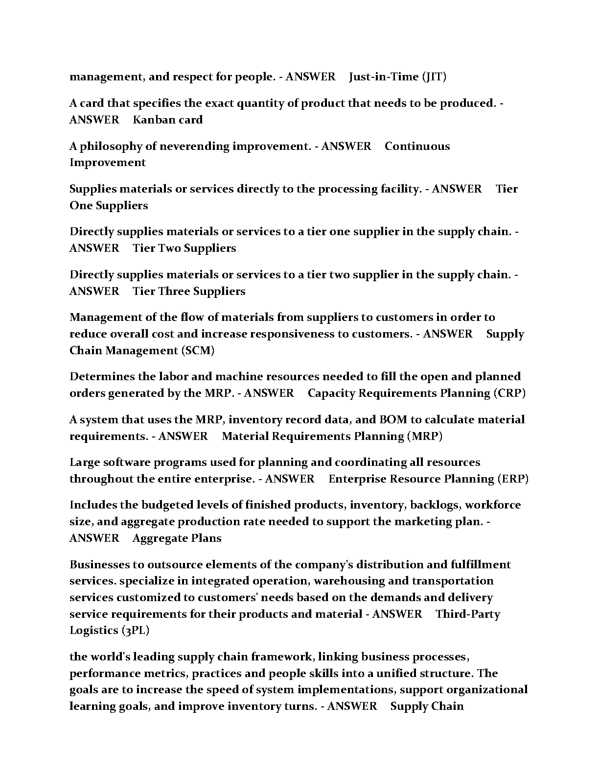 WGU C215 Operations Management Study Guide 2024 IMG-3