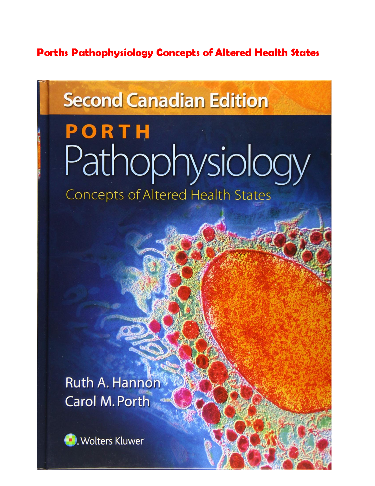 Pathophysiology Exam Guide Porths 2026-27