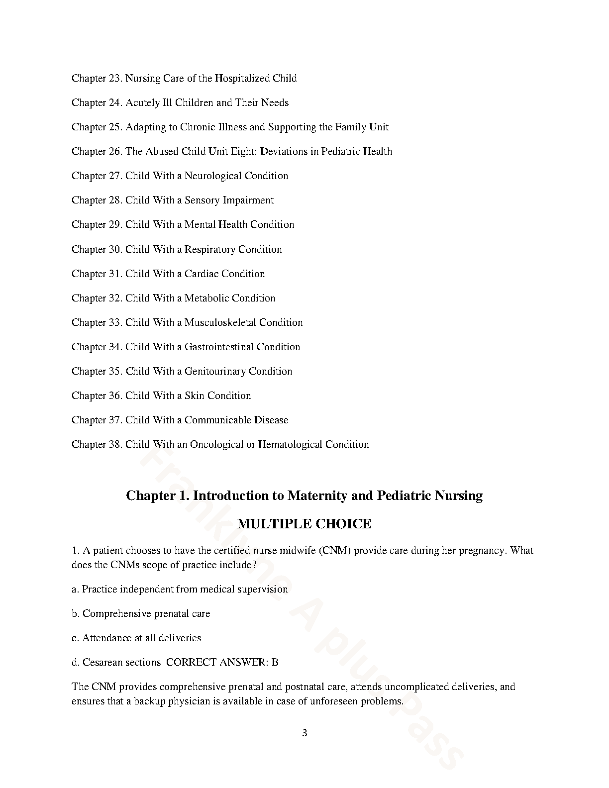 Maternity Pediatric Nursing Test Bank 2026/27 Palmer Coats IMG-3