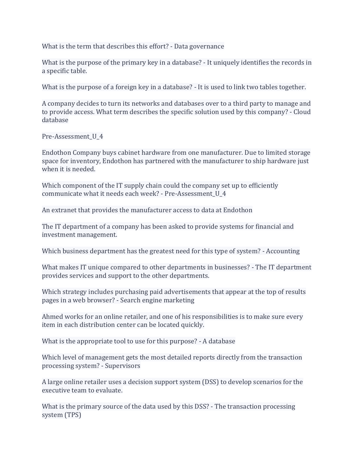 WGU D075 IT Mgmt Pre-Assessment Practice Questions IMG-1