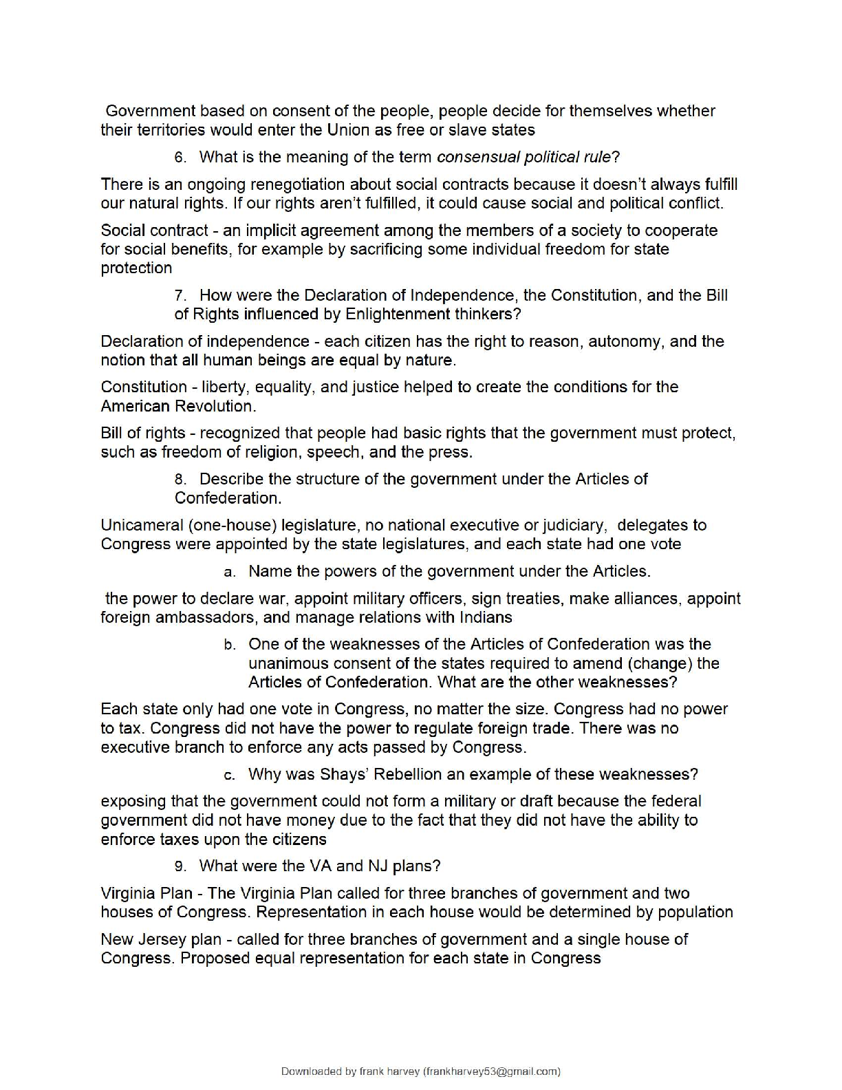 C963 WGU Study Guide Constitutional Democracy