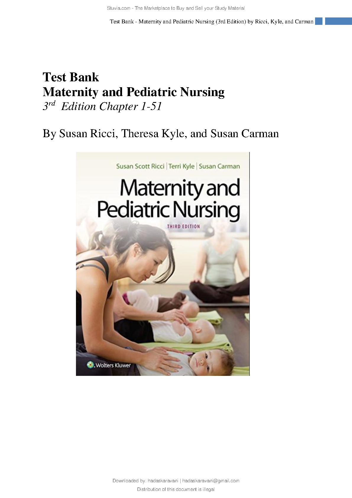 Maternity & Pediatrics Nursing Test Bank 2026/27