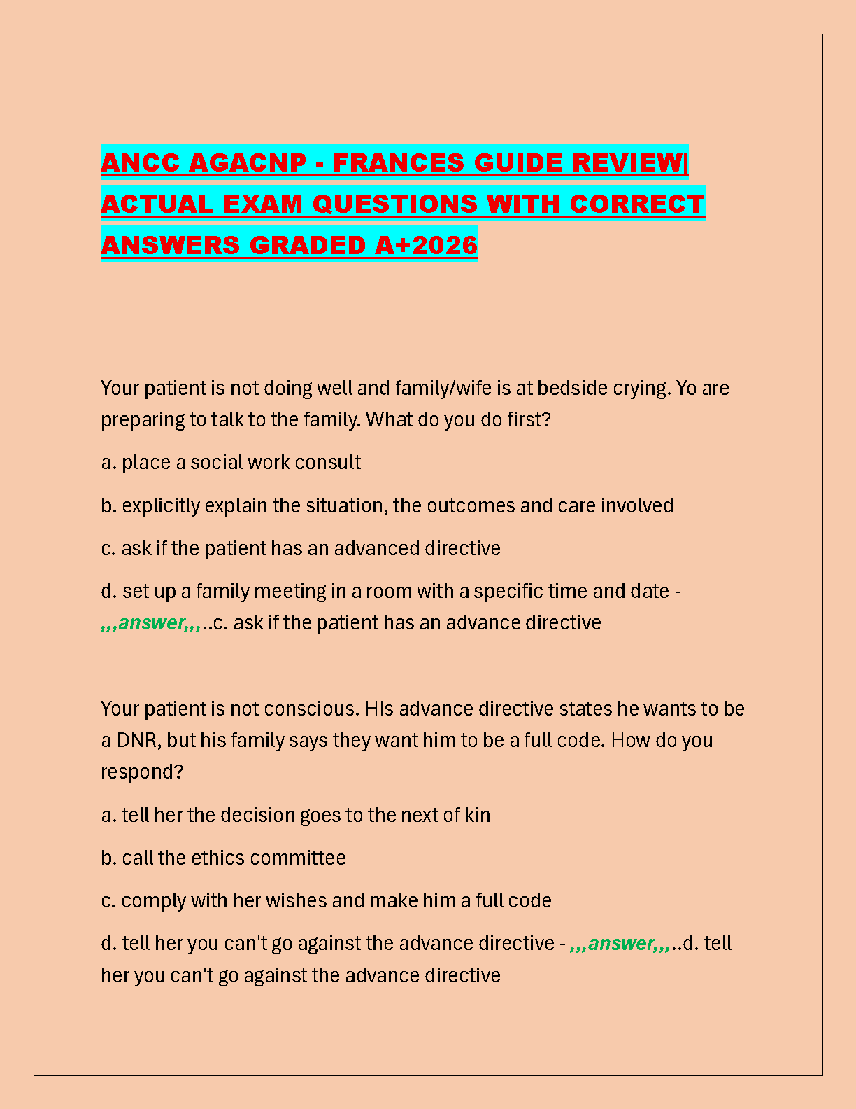 AGACNP Test Bank 2027 | ANCC Exam Prep & Practice IMG-1