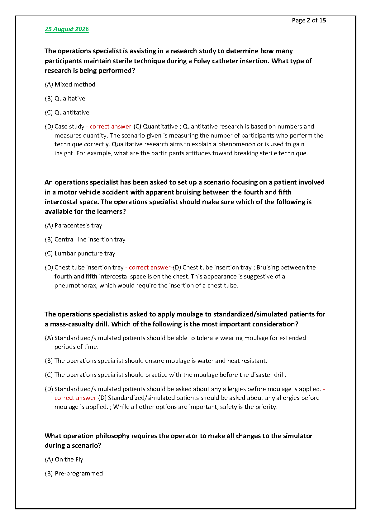 CHSOS Test Bank 2026/27 With Verified Solutions