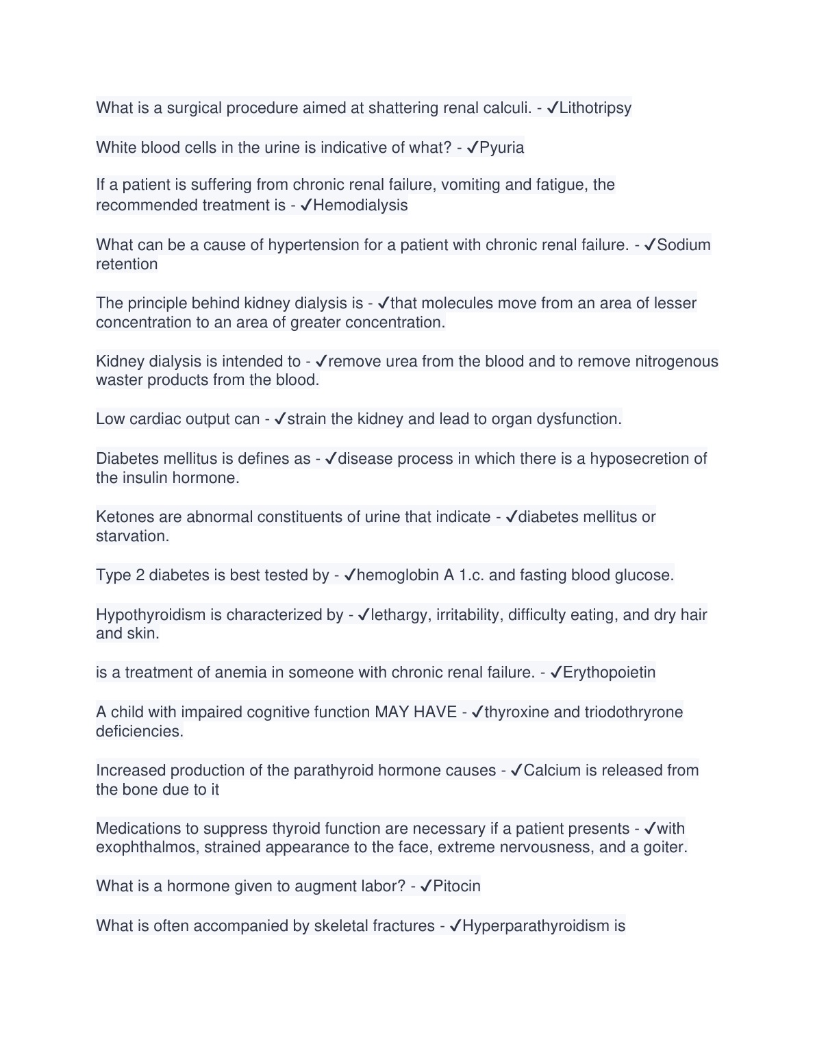 WGU D236 Pathophysiology Question Bank 2024-25 IMG-3