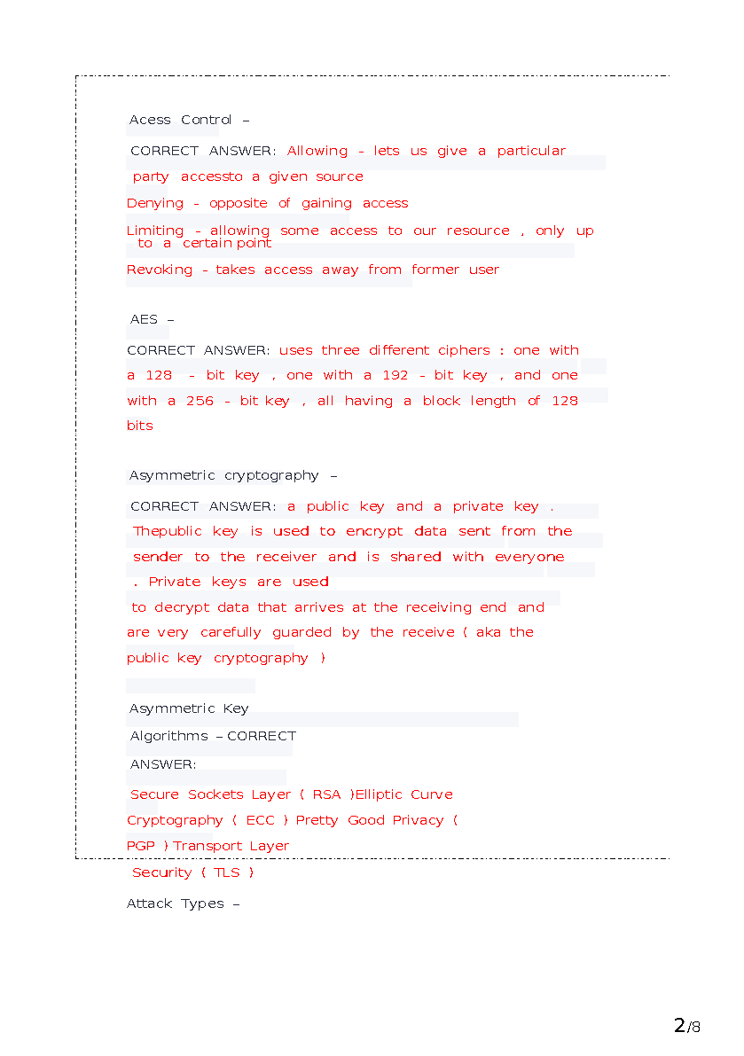 WGU D430 InfoSec Test Bank 500+ Questions