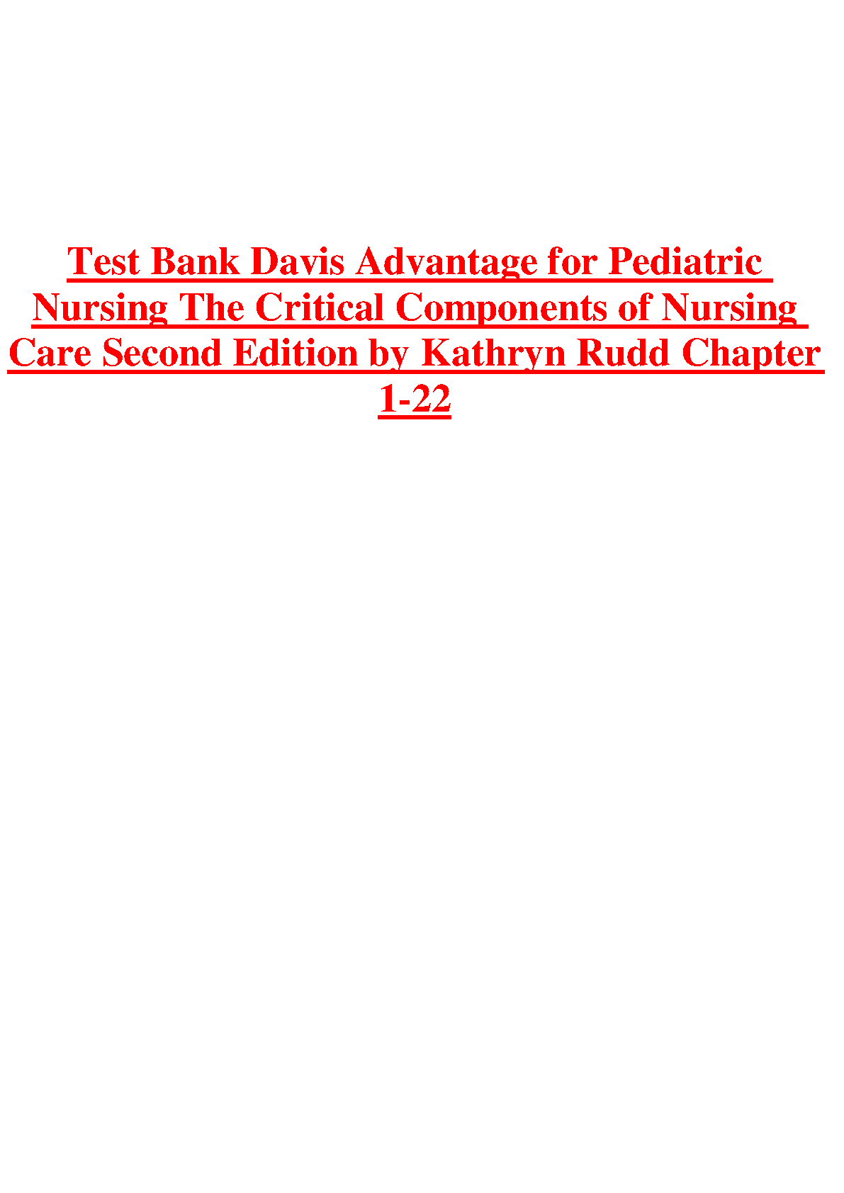 Davis Advantage for Pediatric Nursing, 2nd Edition