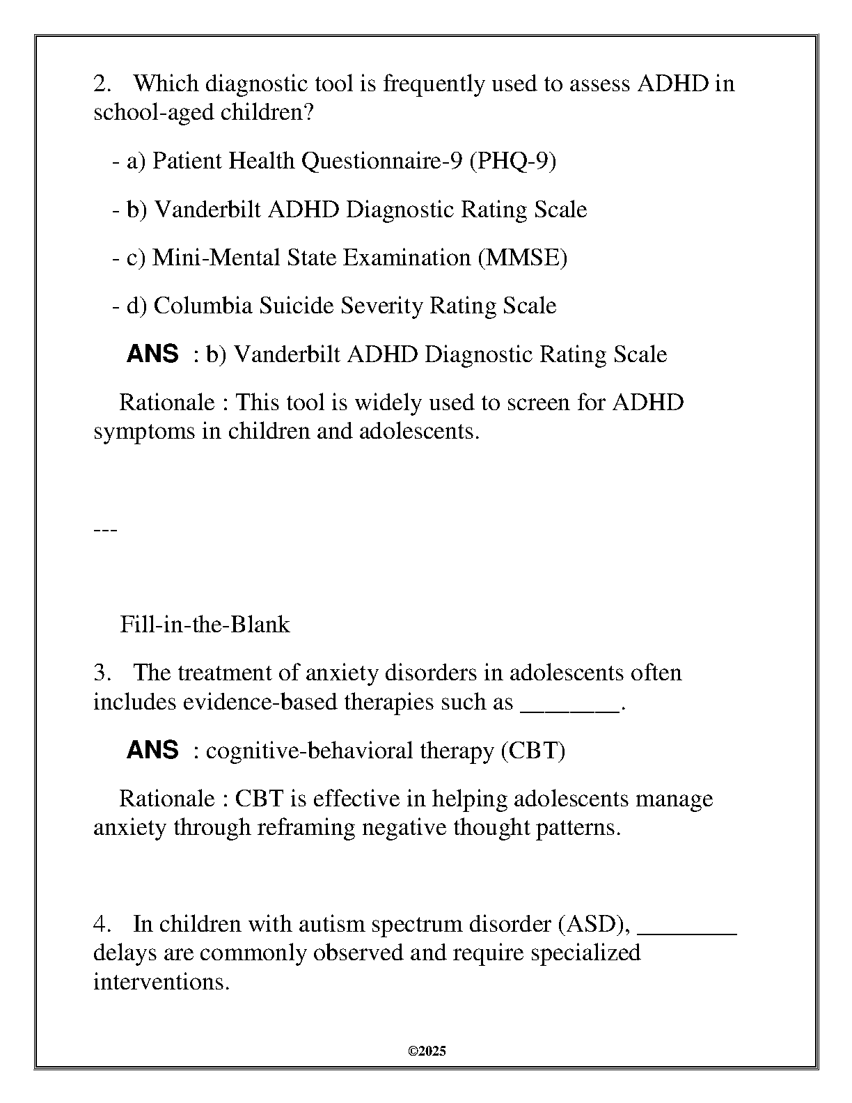 NURS 6440 FA Exam Review 2025 PMH Nursing Q&A