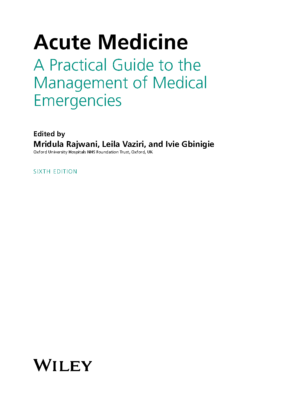 Acute Medicine 6e Test Bank | Emergency Management Q&A