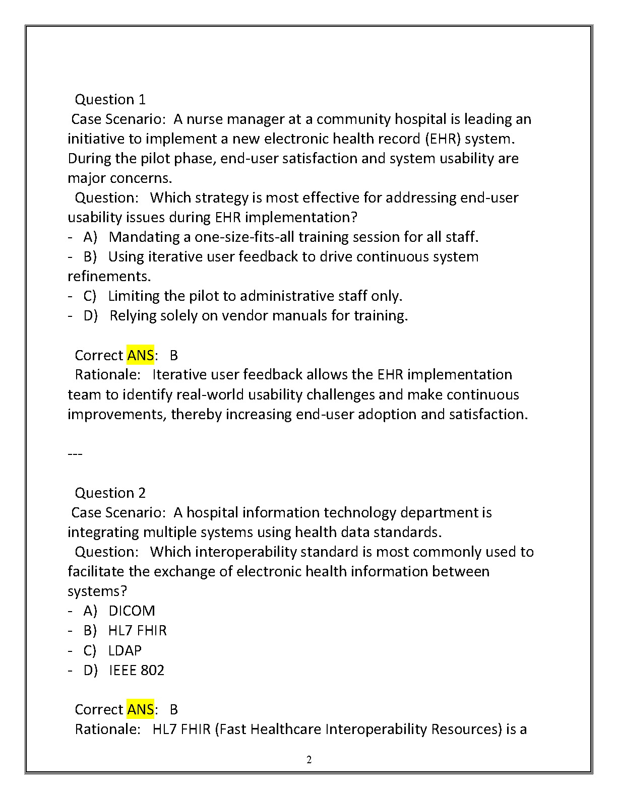 WGU NURS 3620 Final Exam Test Bank and Solutions