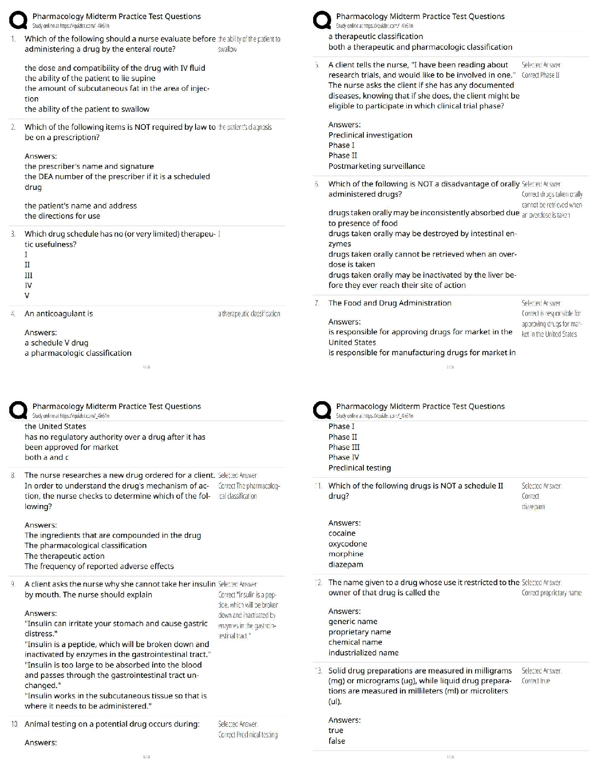 Pharmacology Nursing Test Bank 2026/27 Exam Prep Guide