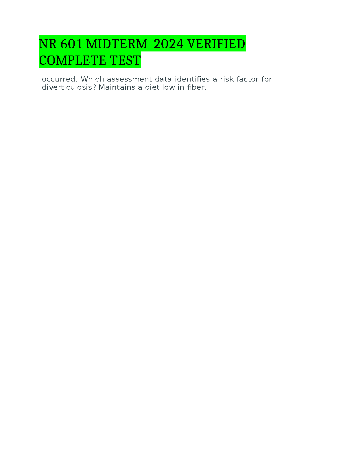 NR 601 Midterm 2024 Verified Exam Guide IMG-3
