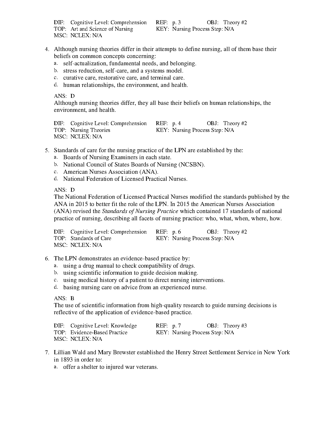 Nursing Test Bank: deWit's Fundamentals 5e | 2026-27