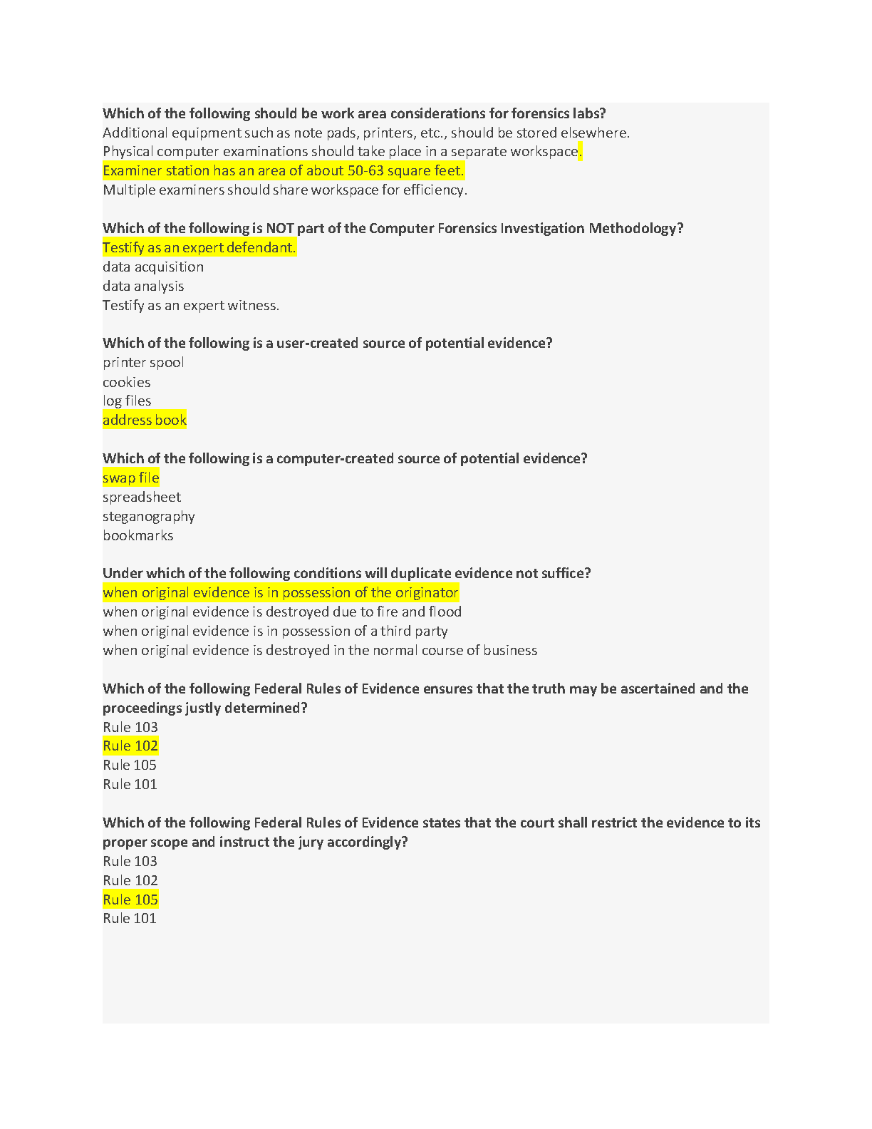 WGU C702 CHFI v9 Practice Questions & Answers 2024