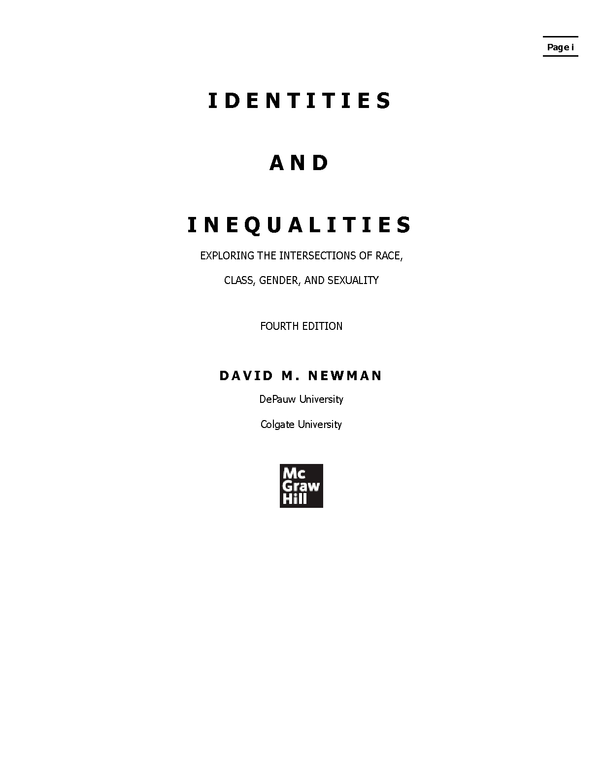 Identities Inequalities Test Bank 4e Newman McGraw Hill