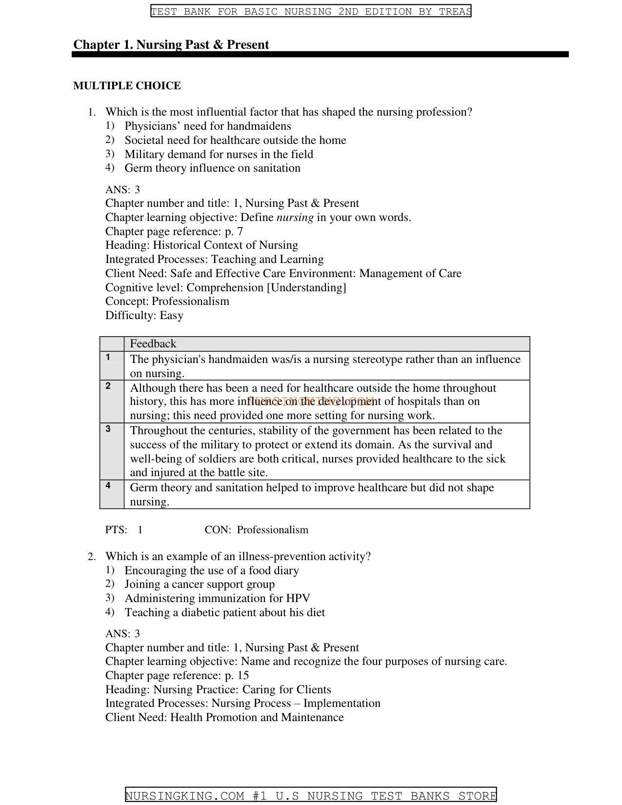 Davis Advantage for Basic Nursing 2nd Edition TEST BANK IMG-3