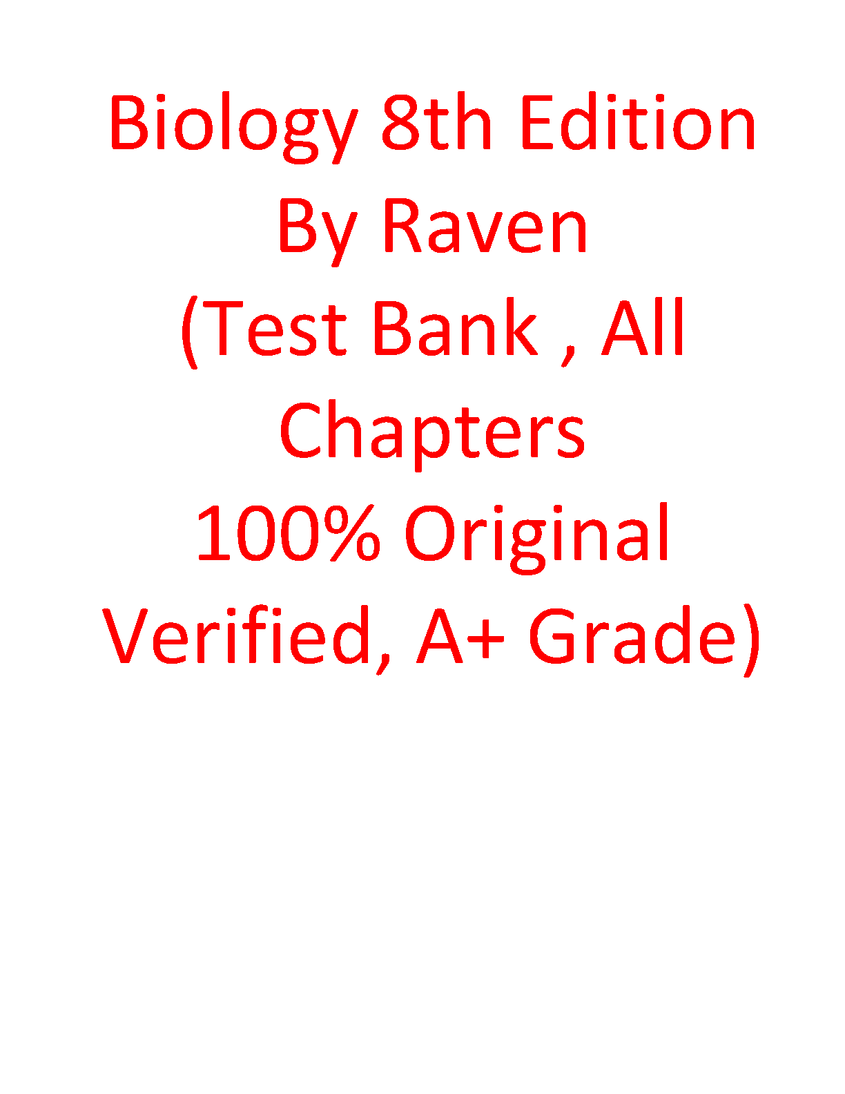 Biology, 8th Edition TEST BANK IMG-1