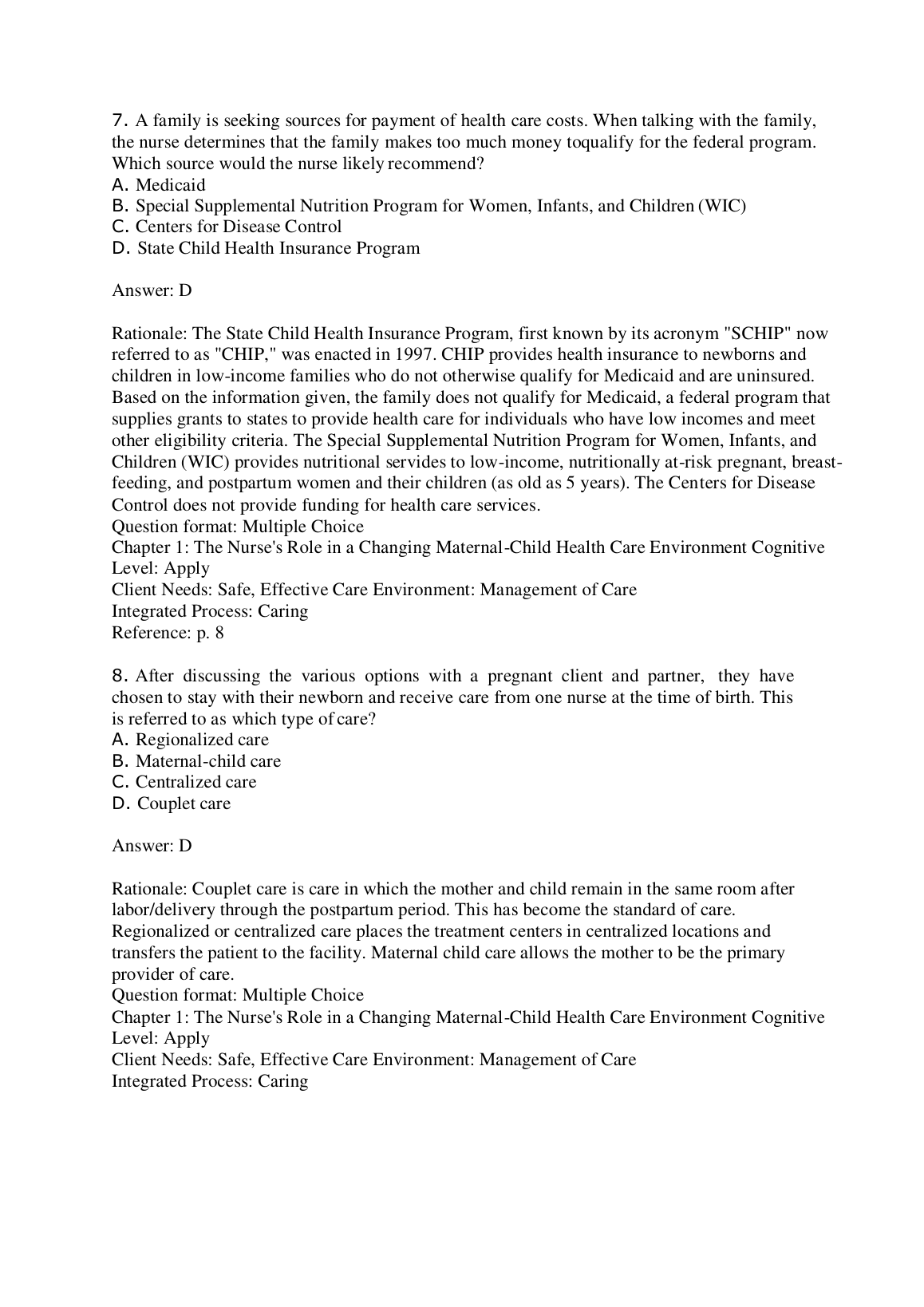 Maternity Pediatric Nursing Test Bank 5e 2026/27 IMG-1