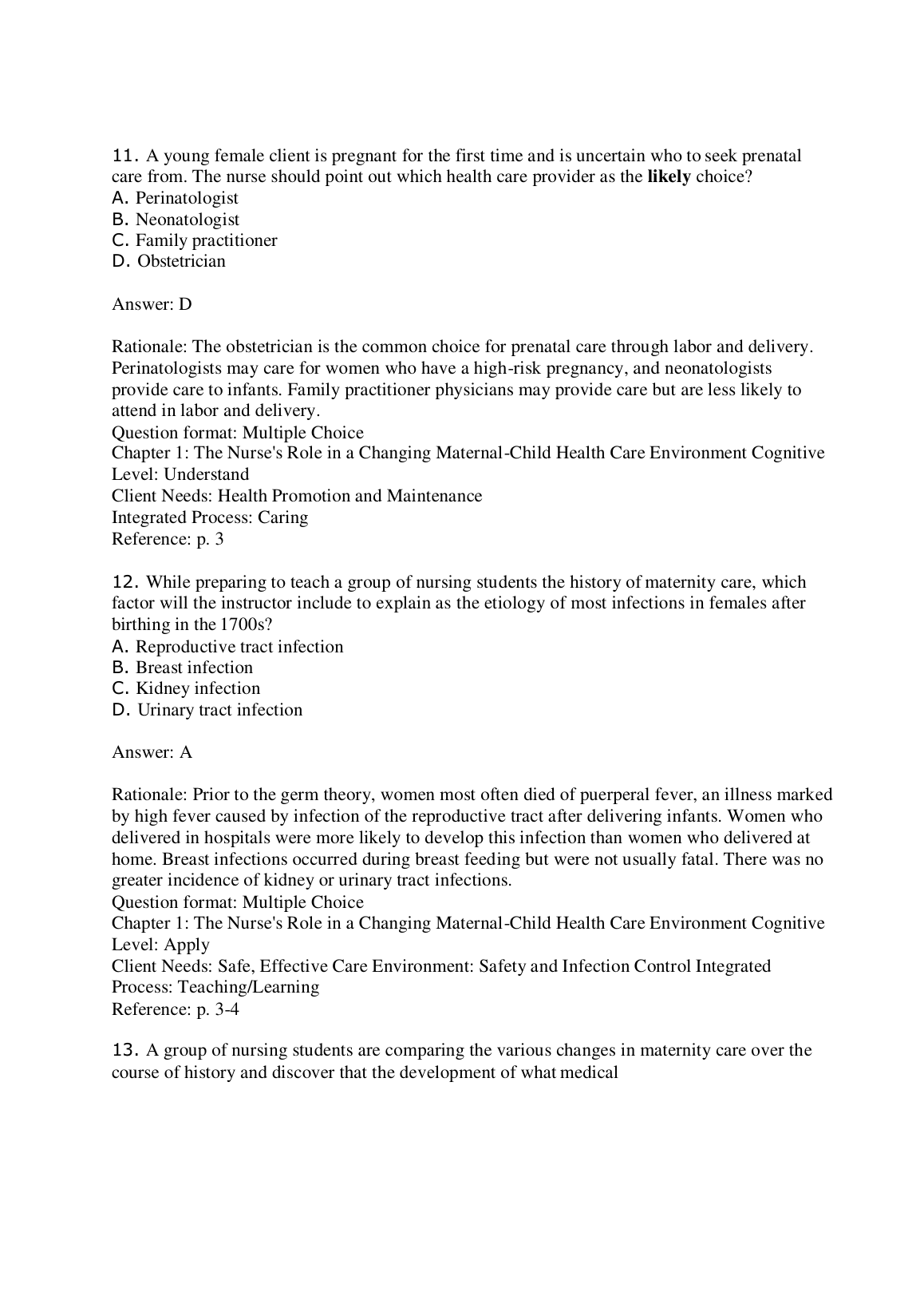 Maternity Pediatric Nursing Test Bank 5e 2026/27 IMG-3