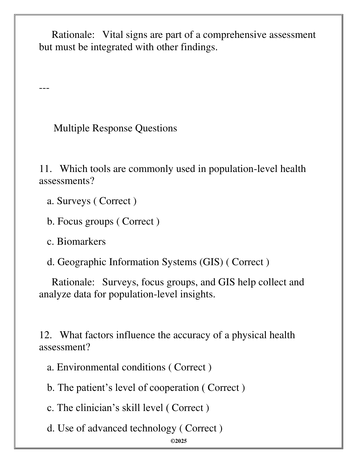 NURS 5205 Advanced Health Assessment Exam Q&A 2025