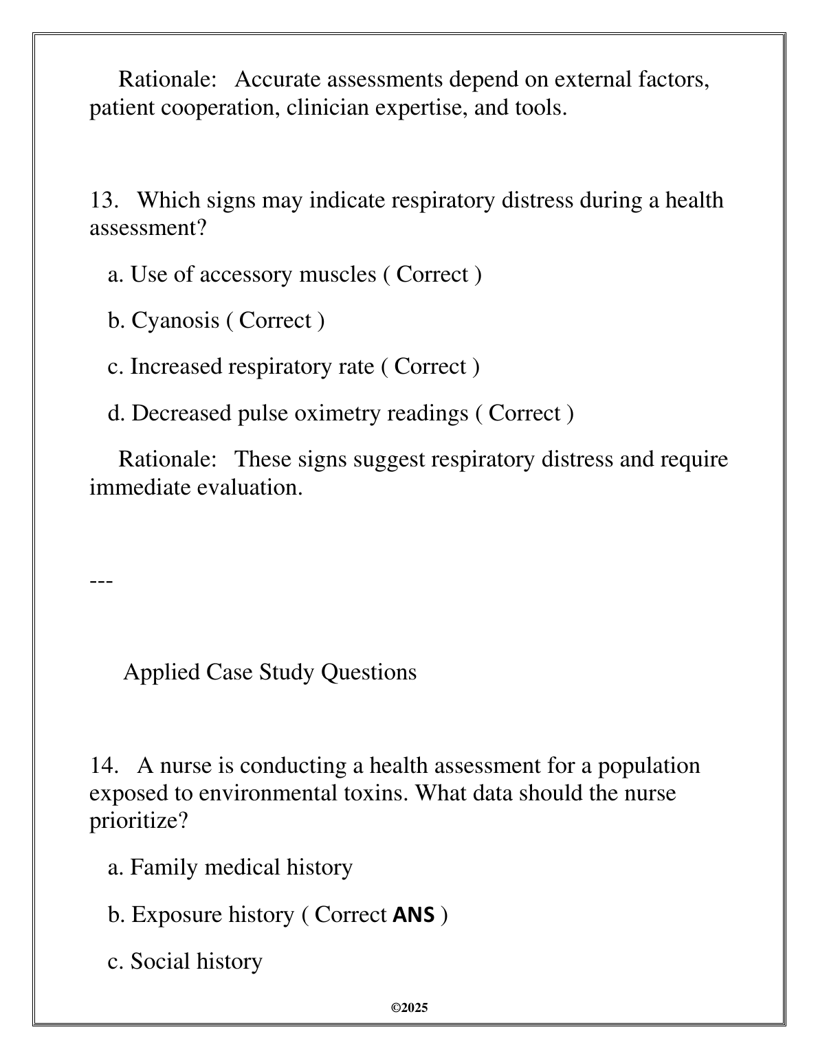 NURS 5205 Advanced Health Assessment Exam Q&A 2025 IMG-3