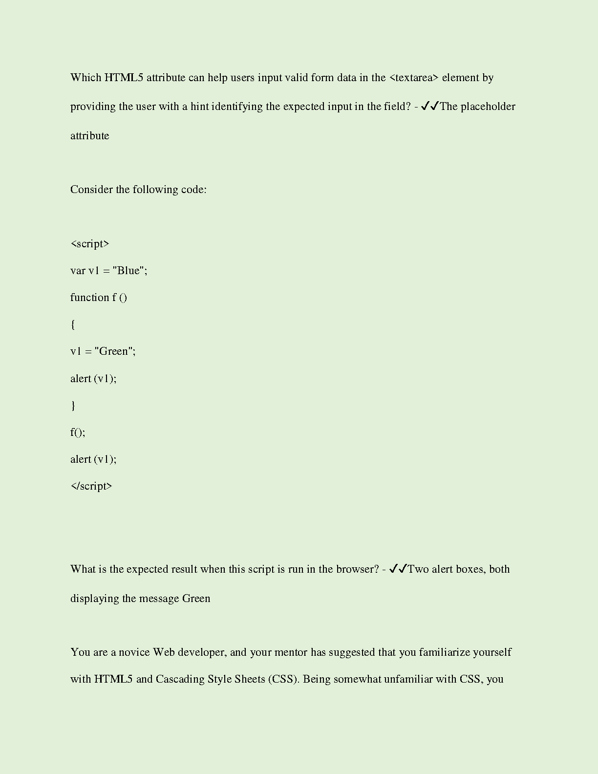 WGU C777 Web Dev Study Guide HTML JS CSS Exam Prep IMG-3