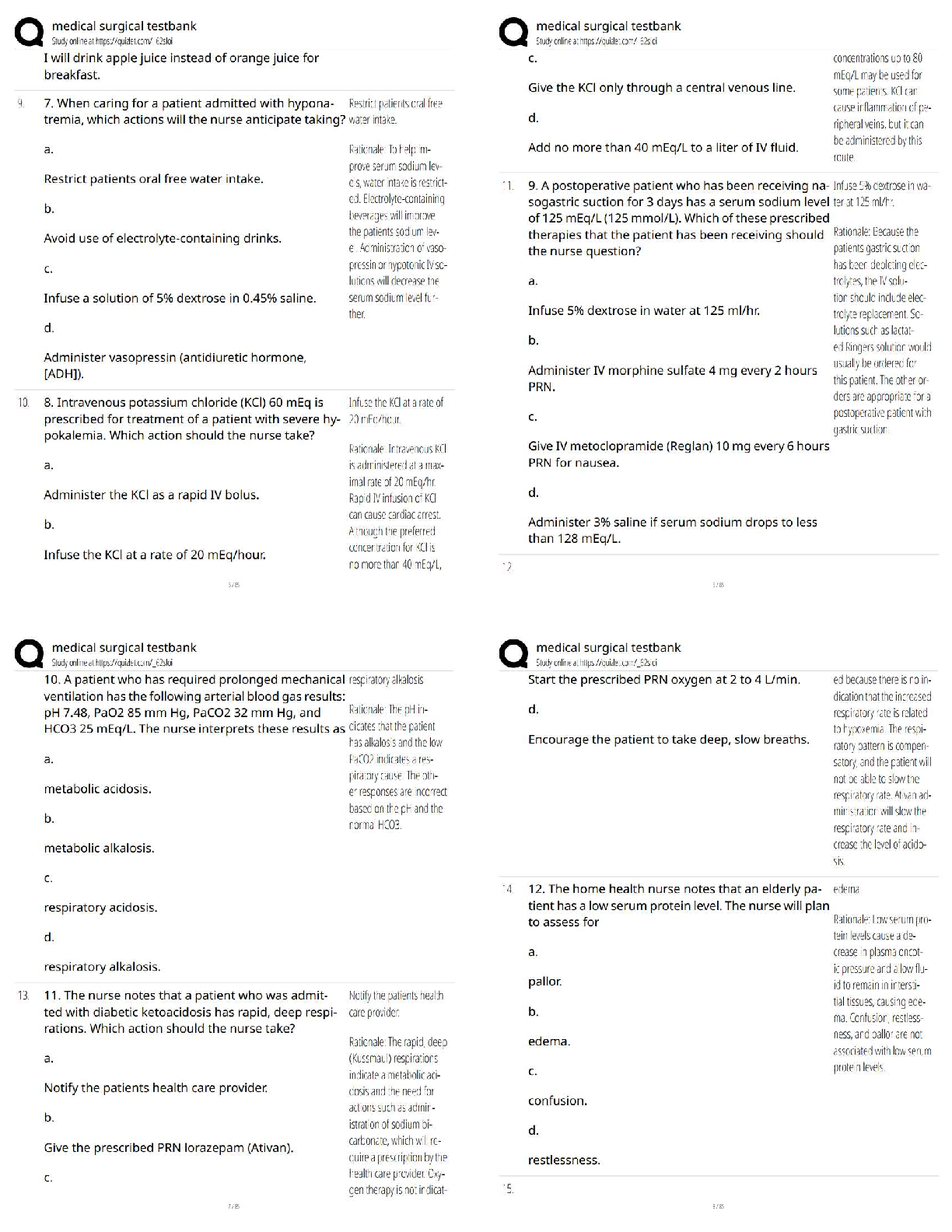 Lewis Med Surg Test Bank Ch 17 2026/27 NCLEX Practice
