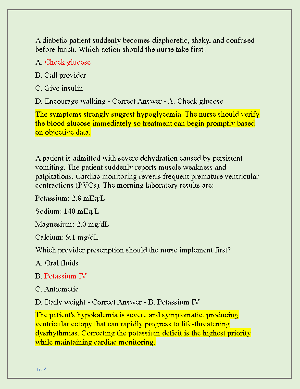 Med Surg Nursing Case Study Test Bank NCLEX Prep 2026/2027